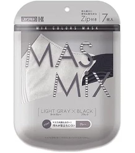 Amazon.co.jp: MASMiX（マスミックス） マスク 7枚 (グレー
